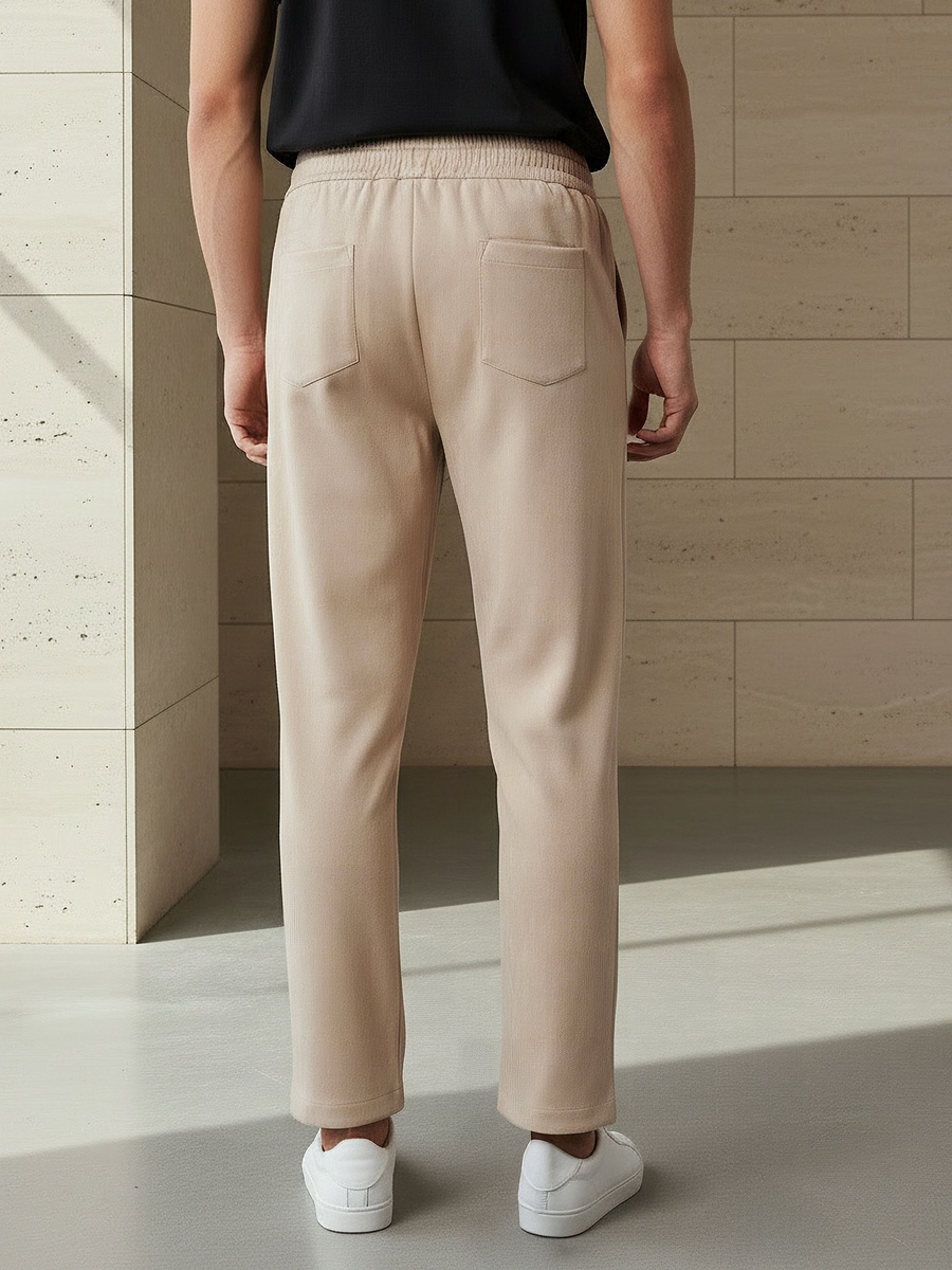 Men Relaxed Fit Soft Touch Trousers