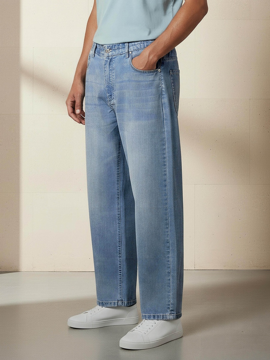 Men Baggy Fit Mid-Rise Jeans