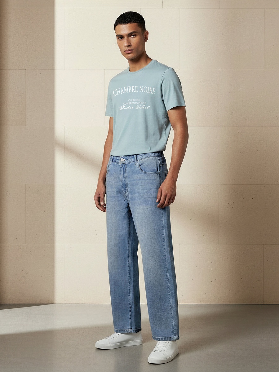 Men Baggy Fit Mid-Rise Jeans