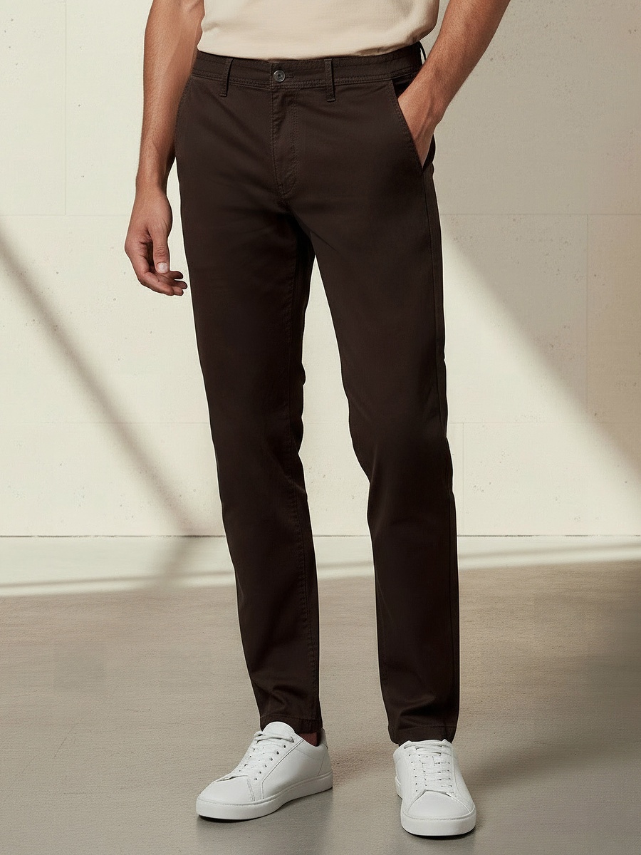 Men Slim Fit Cotton Chino Pants