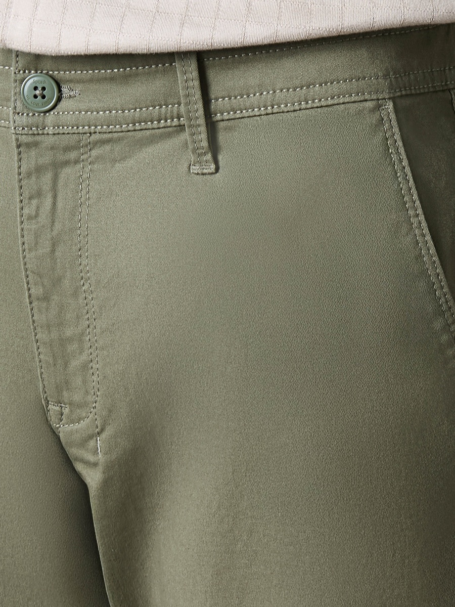 Men Slim Fit Flexi Waist Chino Pants