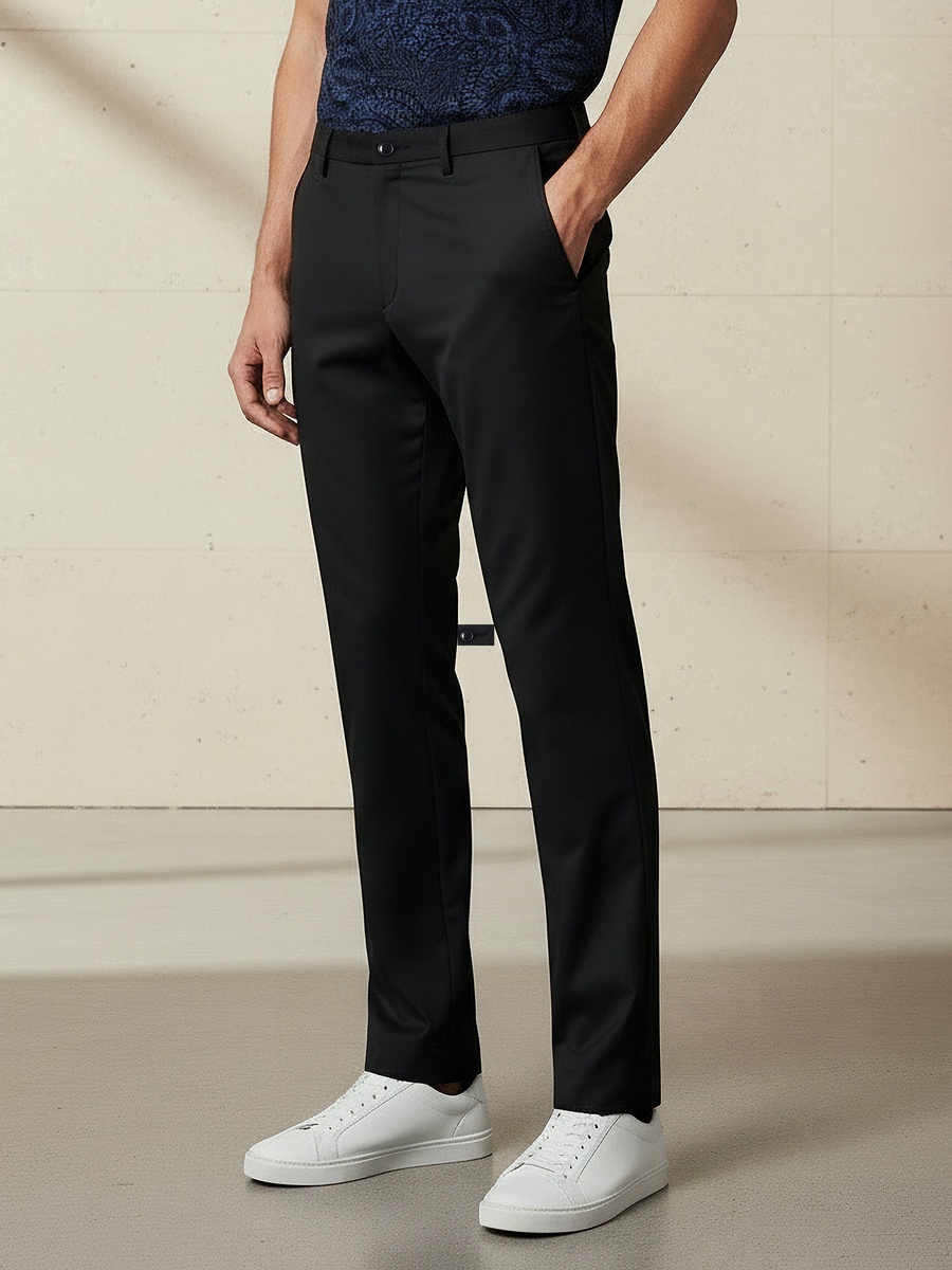 Men Regular Fit Formal Trousers