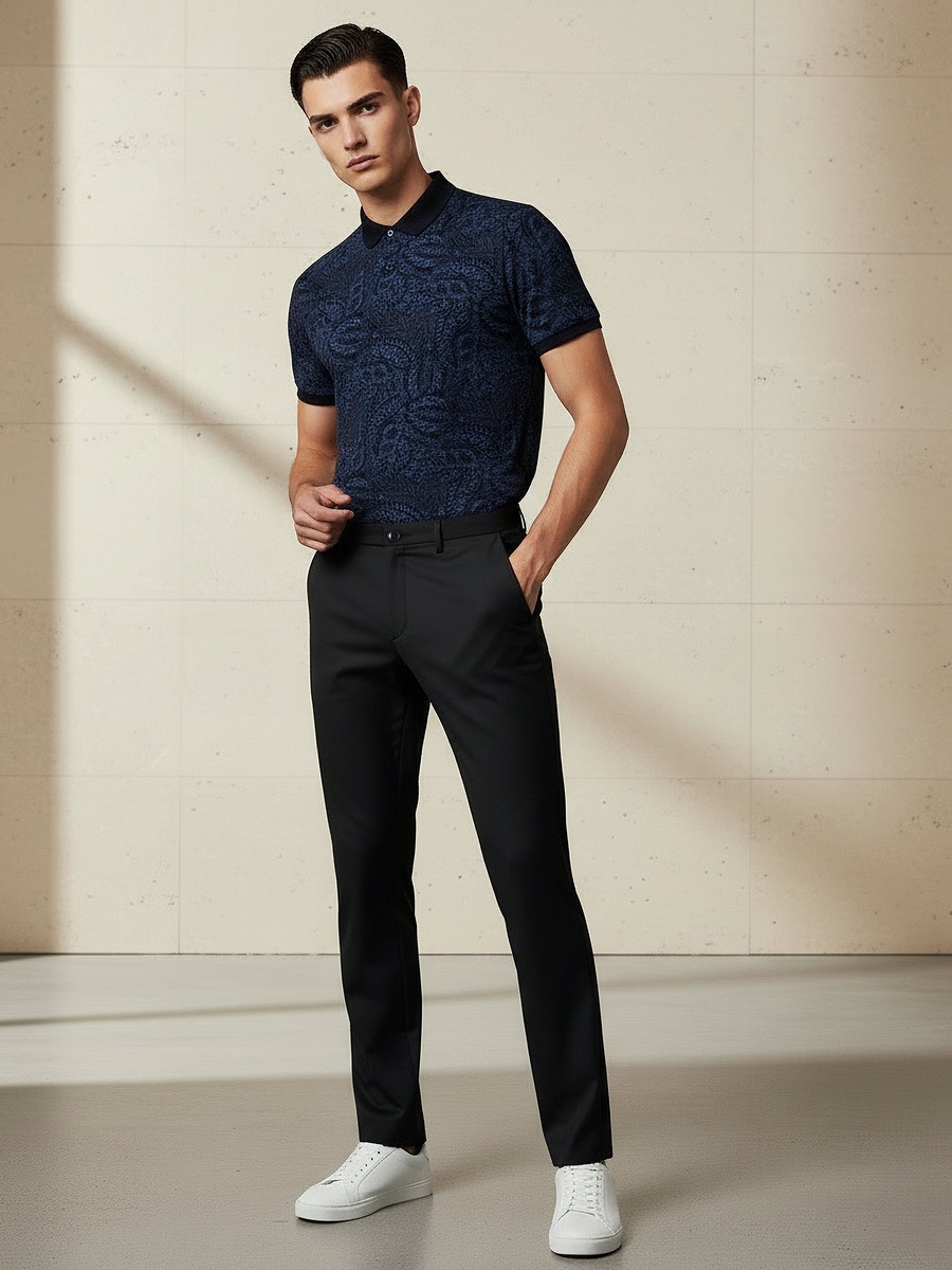 Men Regular Fit Formal Trousers