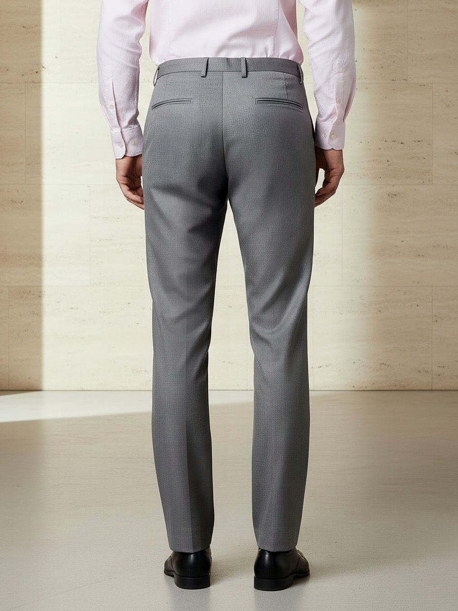 Men Straight Fit Formal Trousers