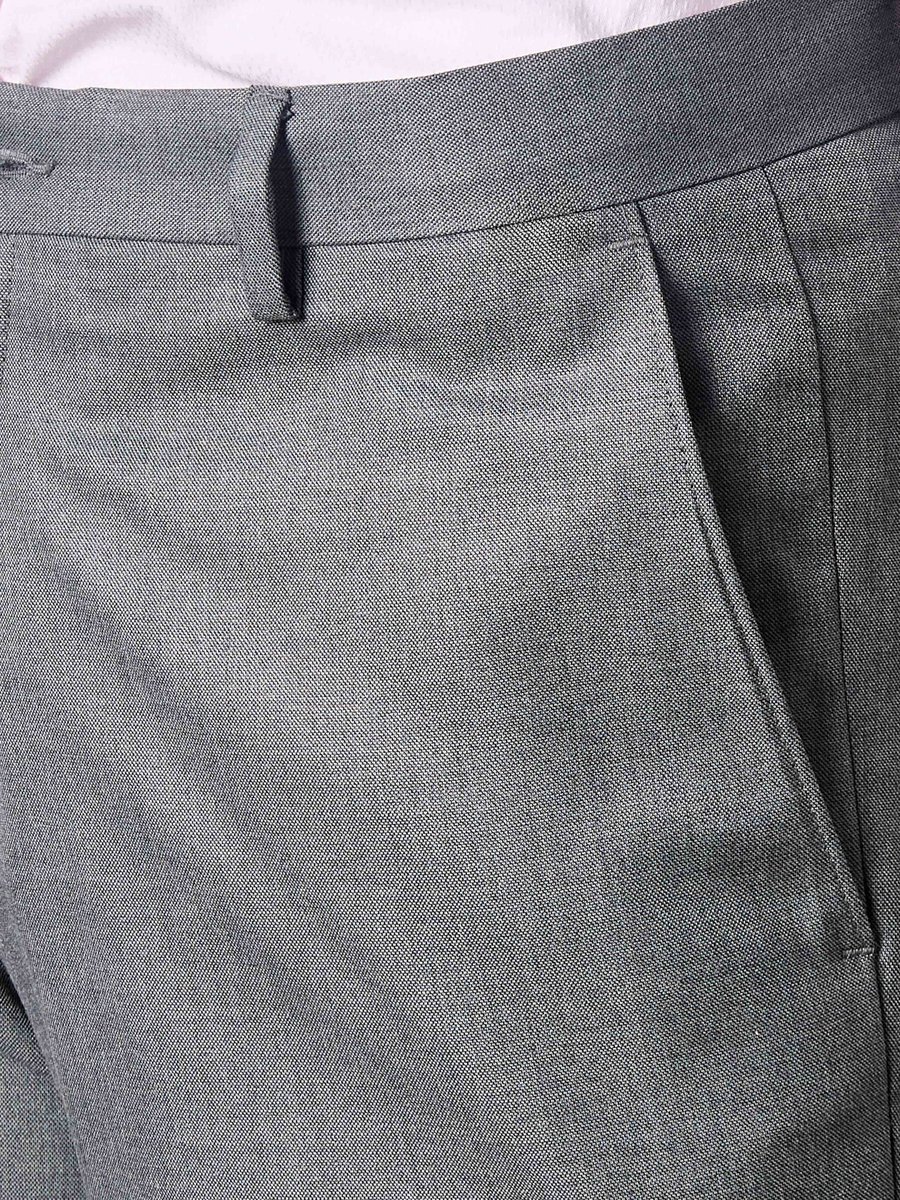 Men Straight Fit Formal Trousers