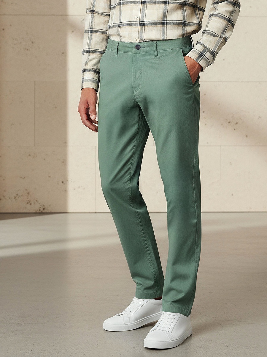 Men Slim Fit Cotton Stretch Chino Pants
