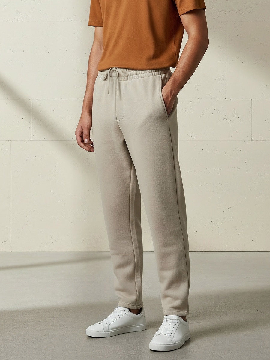 Men Regular Fit Joggers with Pockets