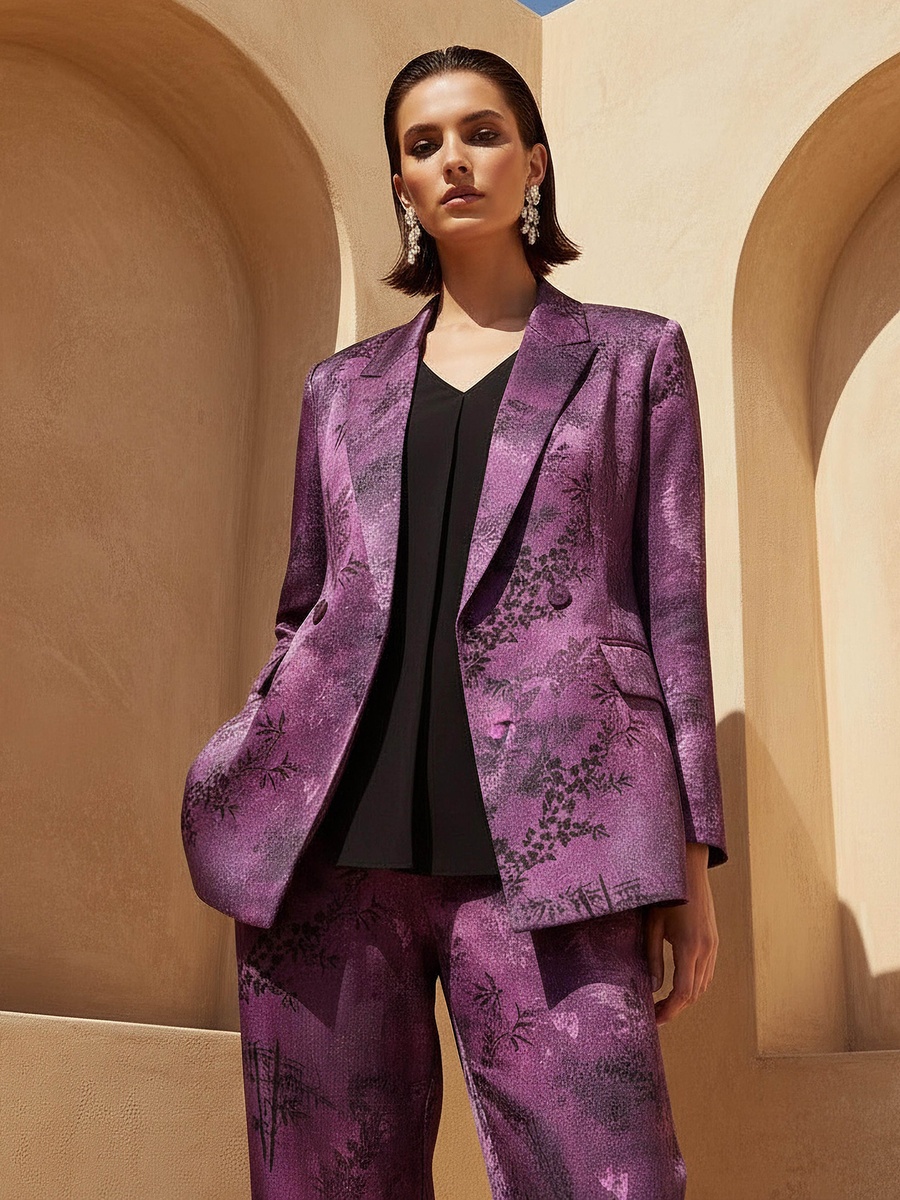 Blazer with Floral Print