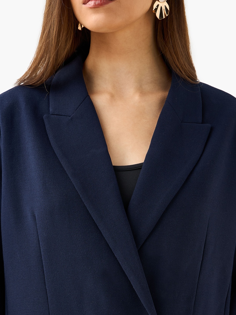 Oversized Blazer with Double Breasted Closure