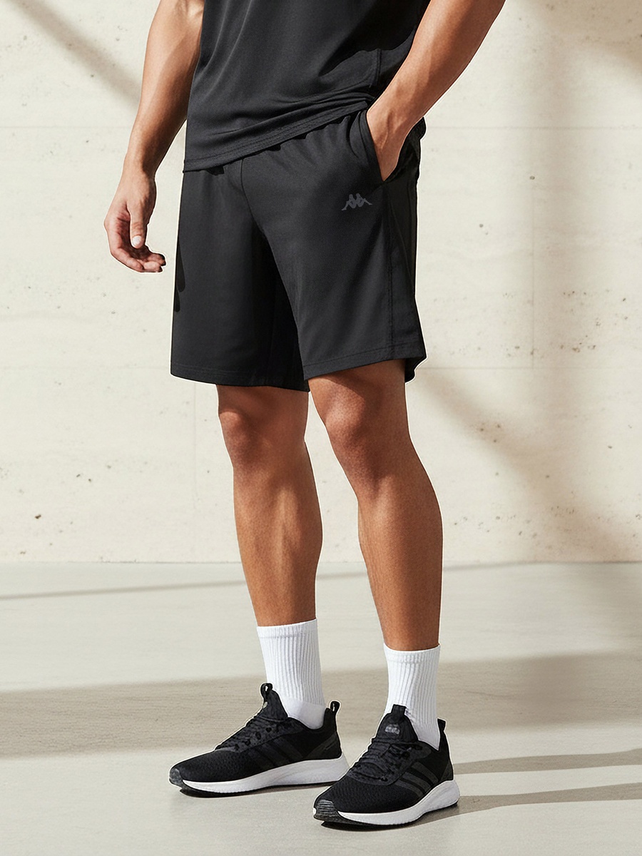 Men Logo Print Dual Shorts