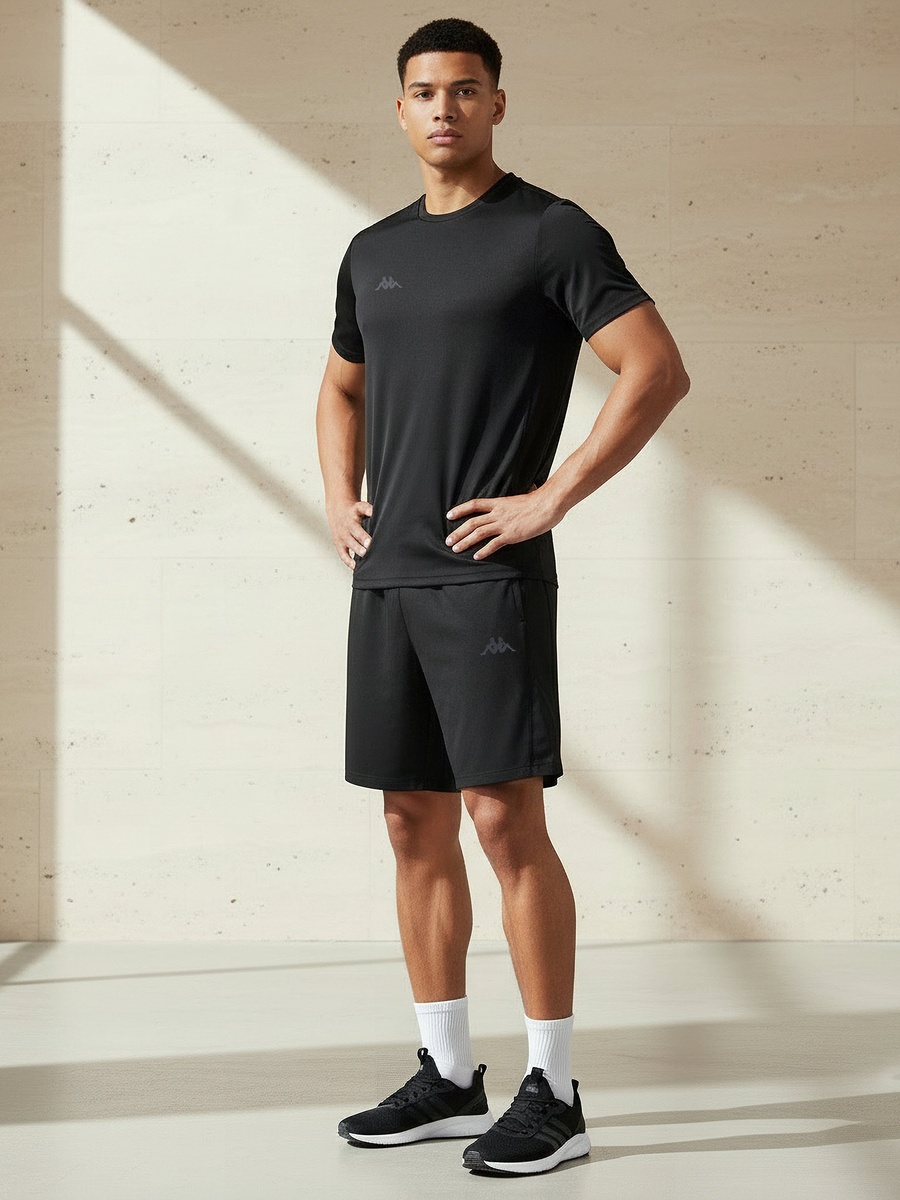 Men Logo Print Dual Shorts