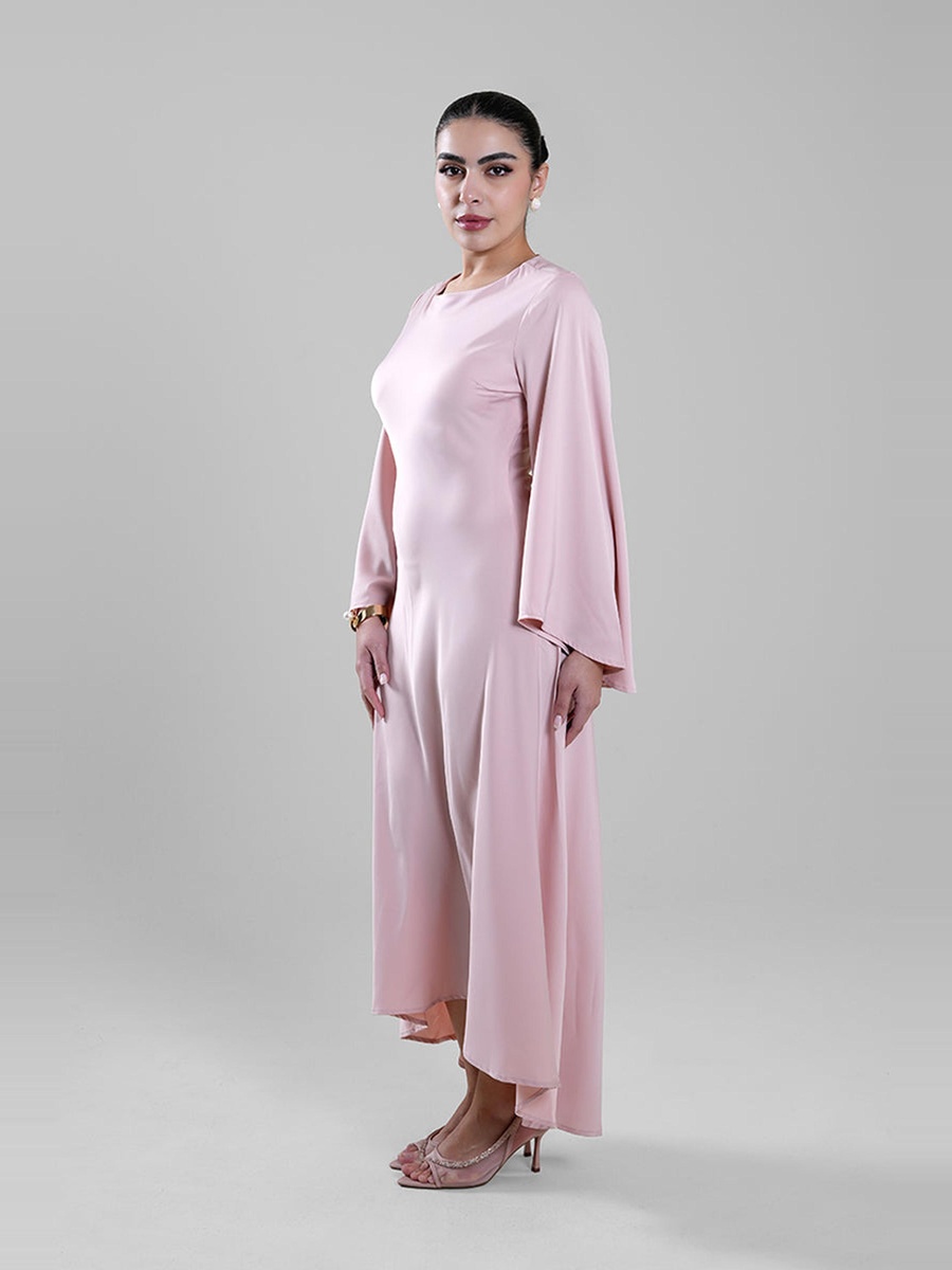 Longline Dress with Bell Sleeves