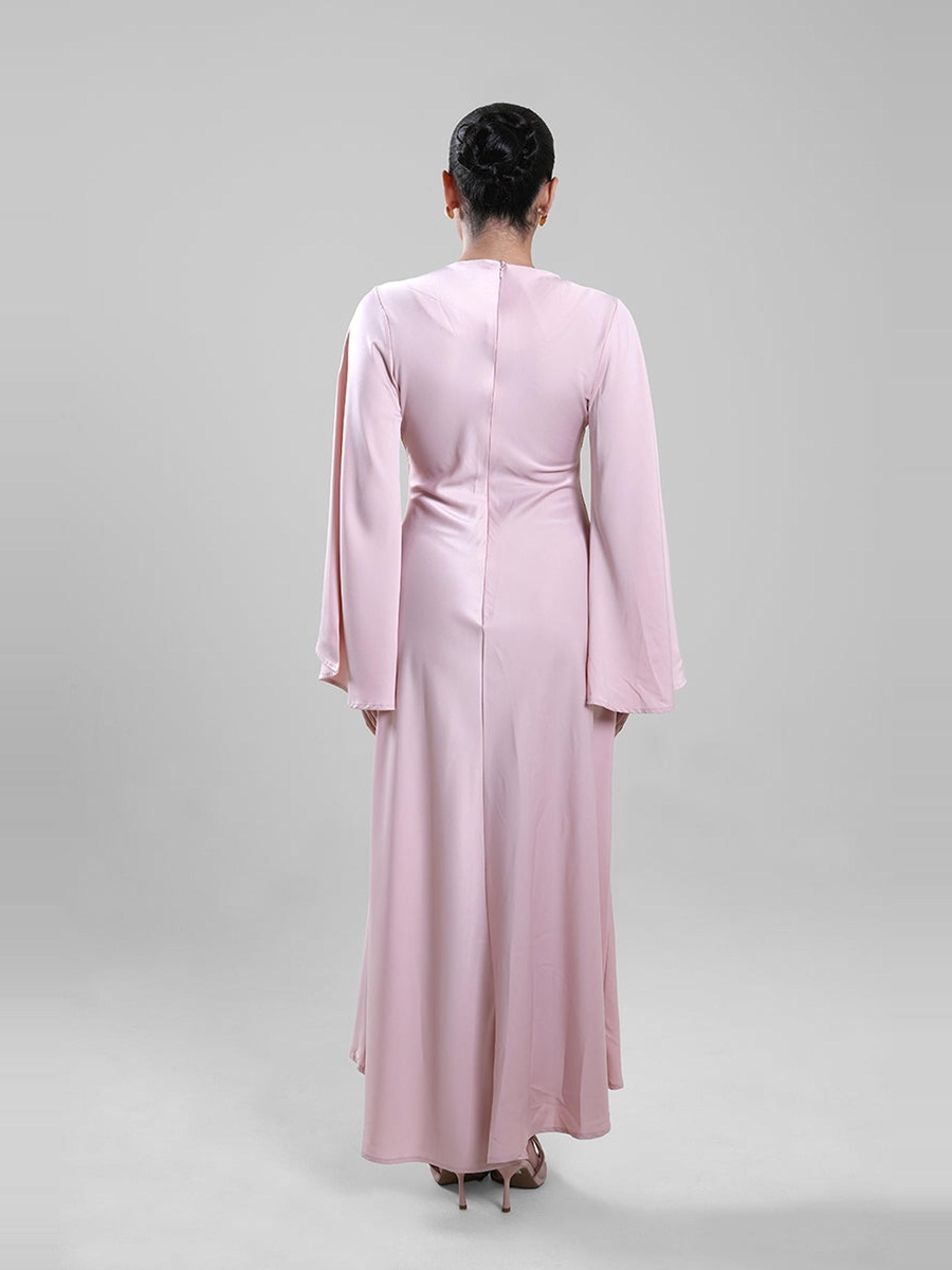 Longline Dress with Bell Sleeves