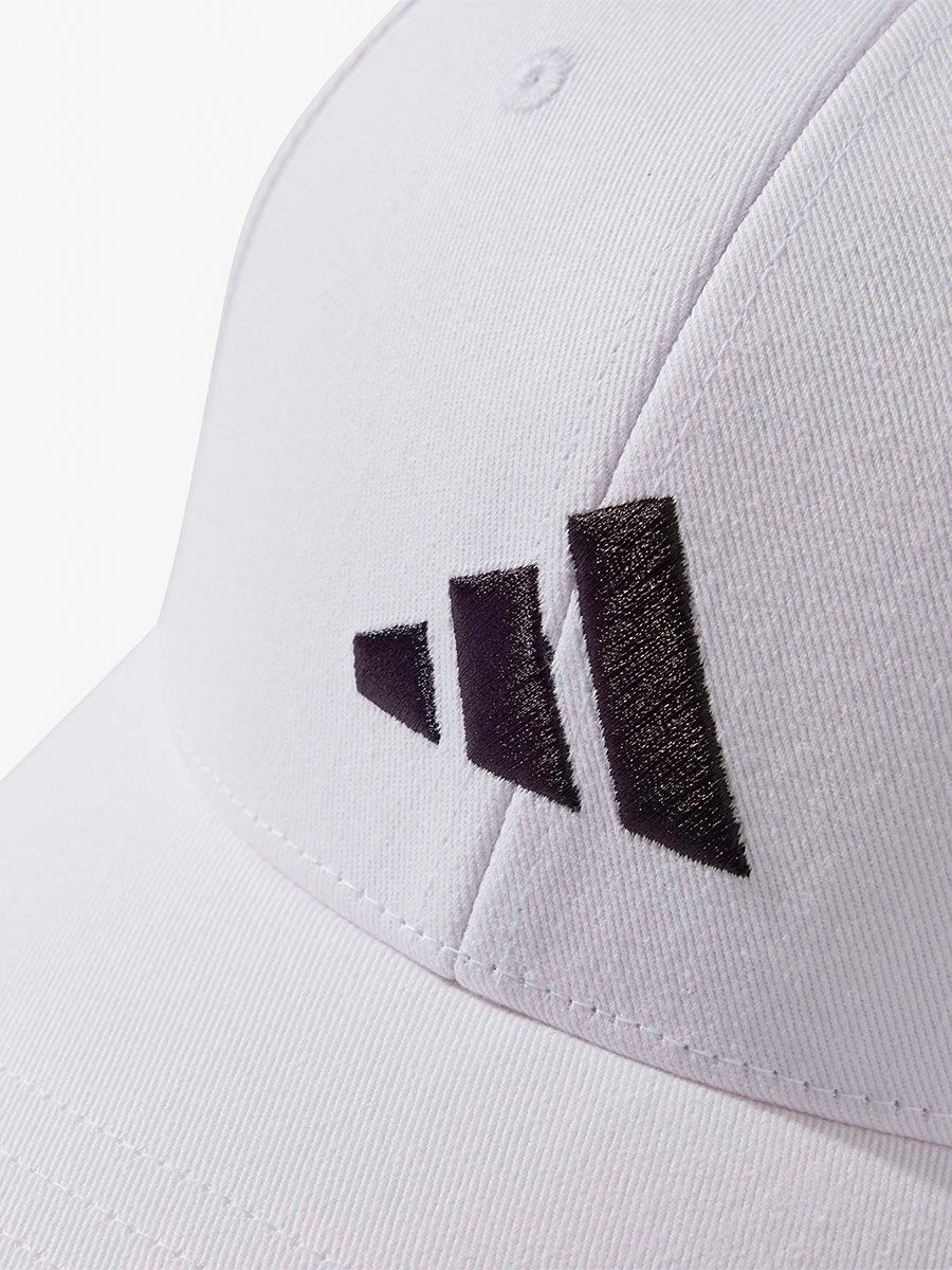 White Embroidered Logo Baseball Cap