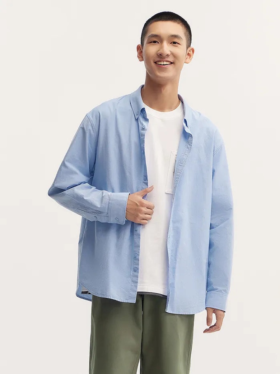 Men Solid Colored Shirt