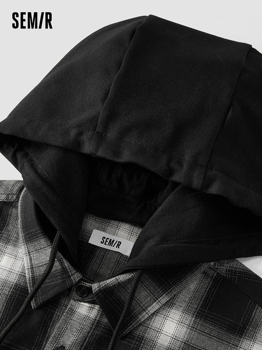 Checkered Hooded Shirt