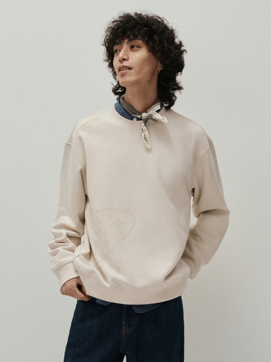 Men Printed Sweatshirt with Graphic Detail