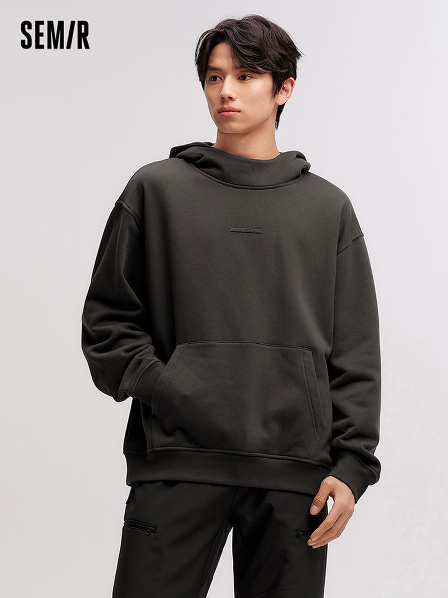 Men Solid Colored Hoodie
