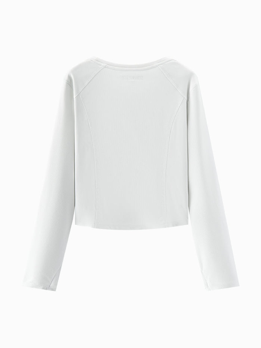 Women Cropped Smartech Long-Sleeve Top