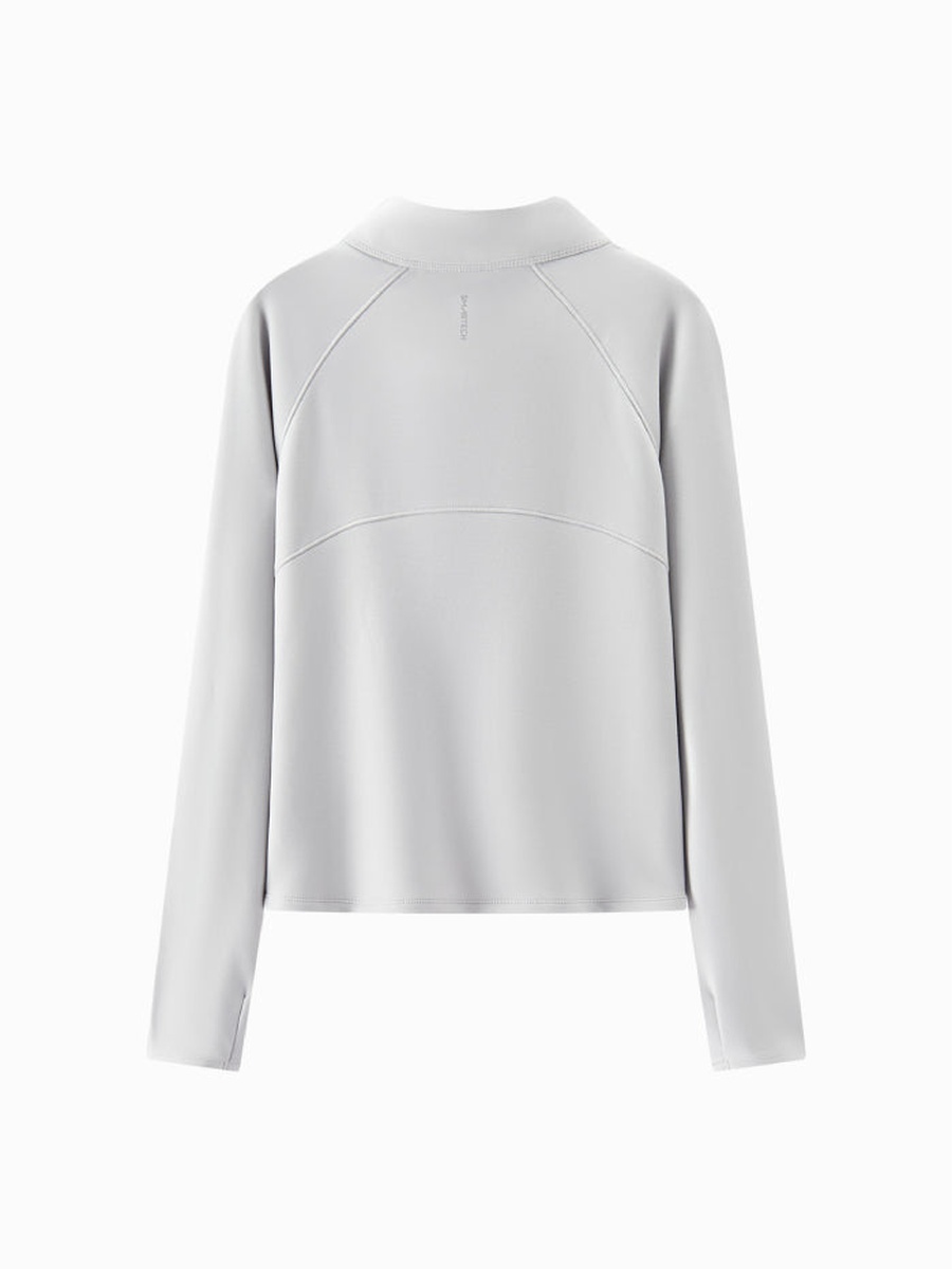 Women Half Zip Long Sleeve Top