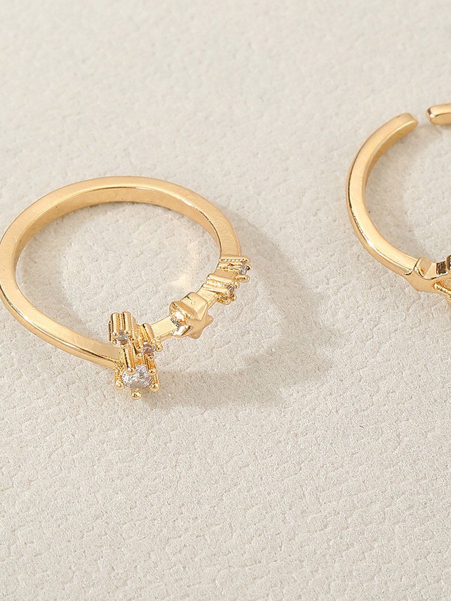 Set of 2 - Gold Embellished Rings