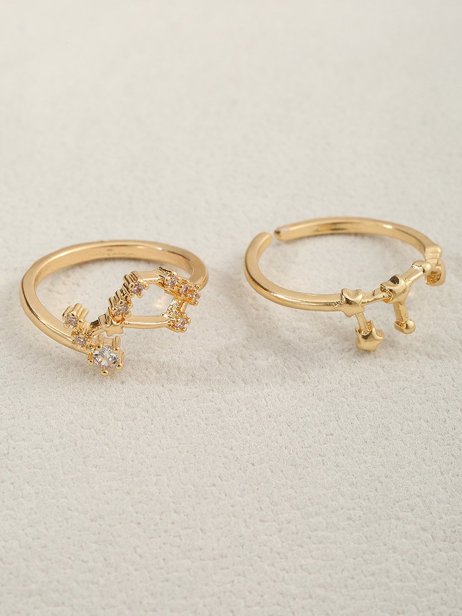 Set of 2 - Gold Embellished Rings