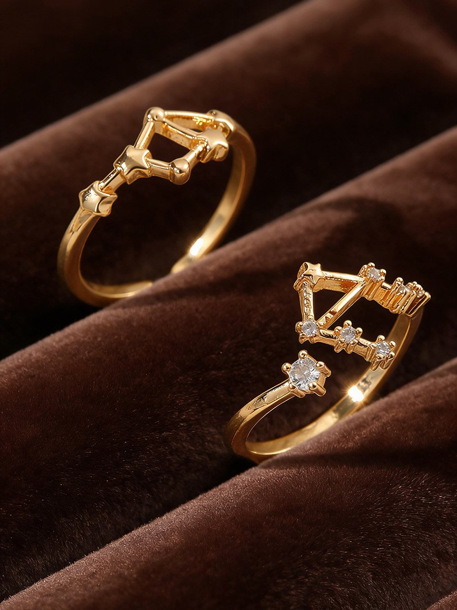 Set of 2 - Gold Embellished Rings