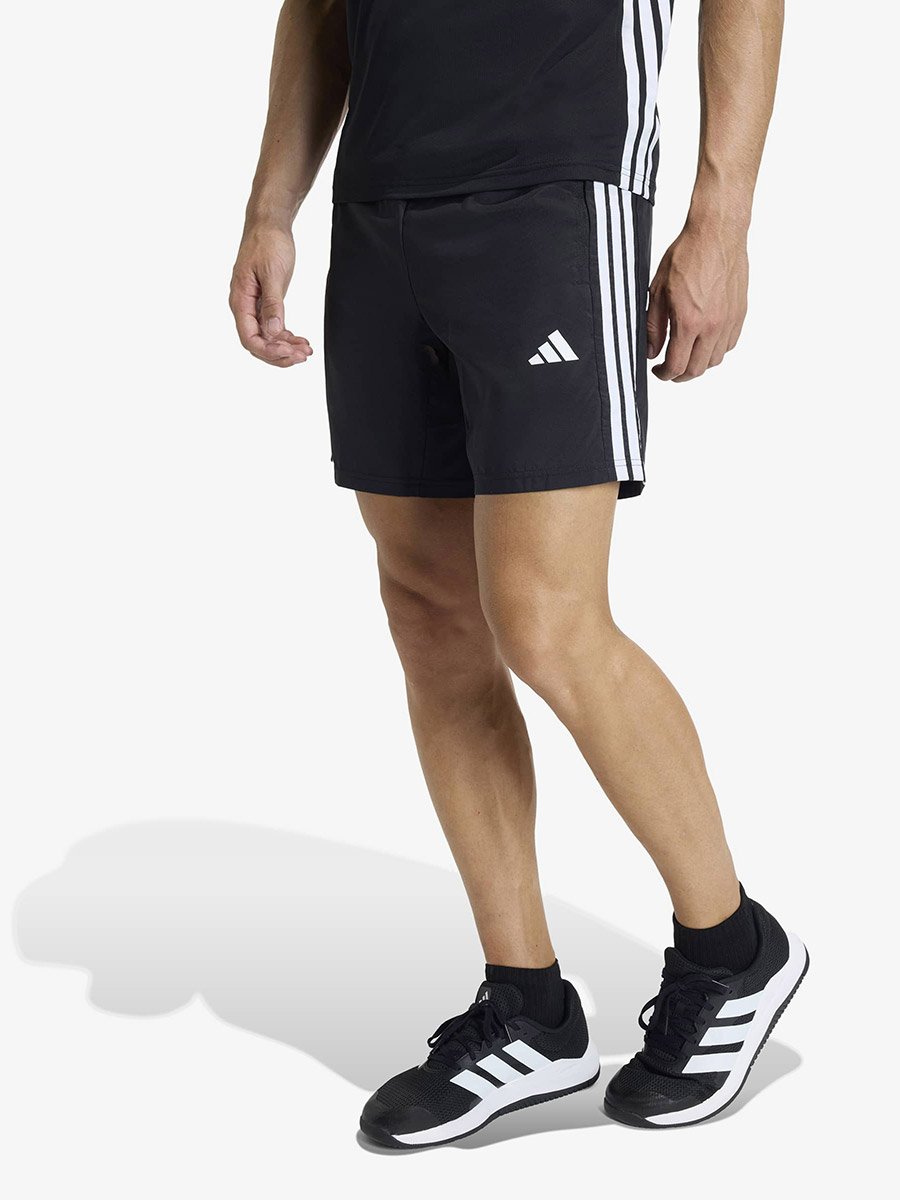 Black Workout Essentials Base 3-Stripes Woven Shorts