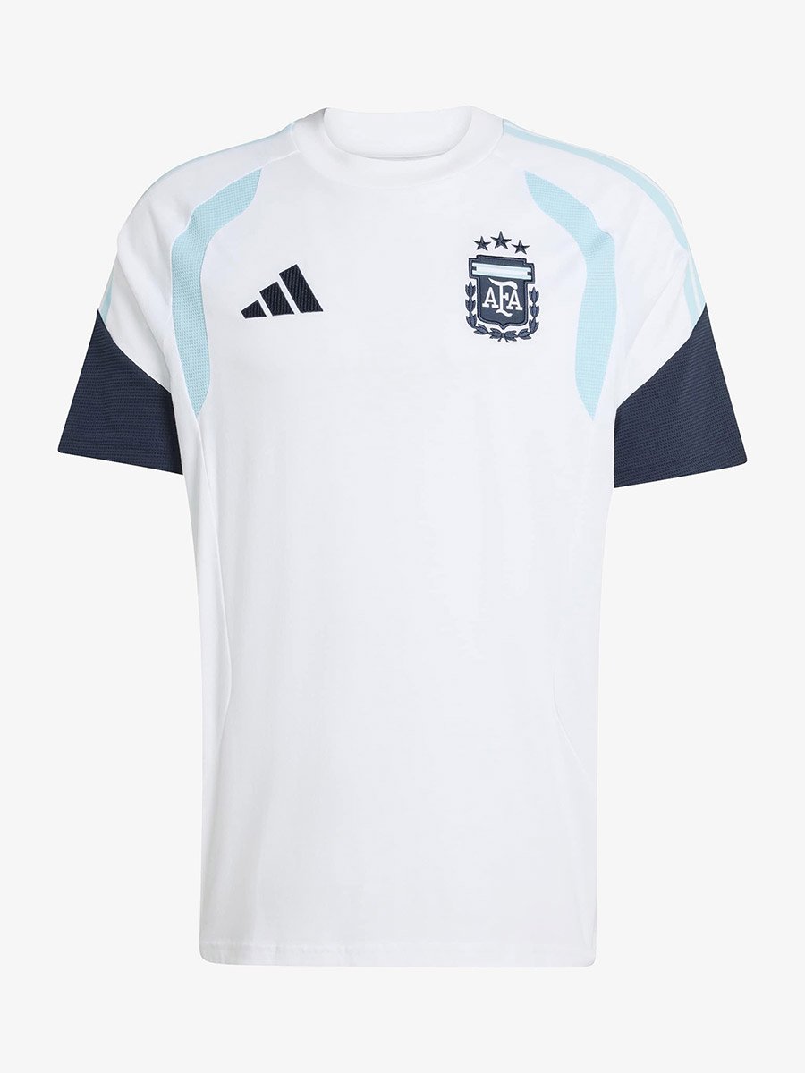 Men White Argentina Team Logo Training T-Shirt