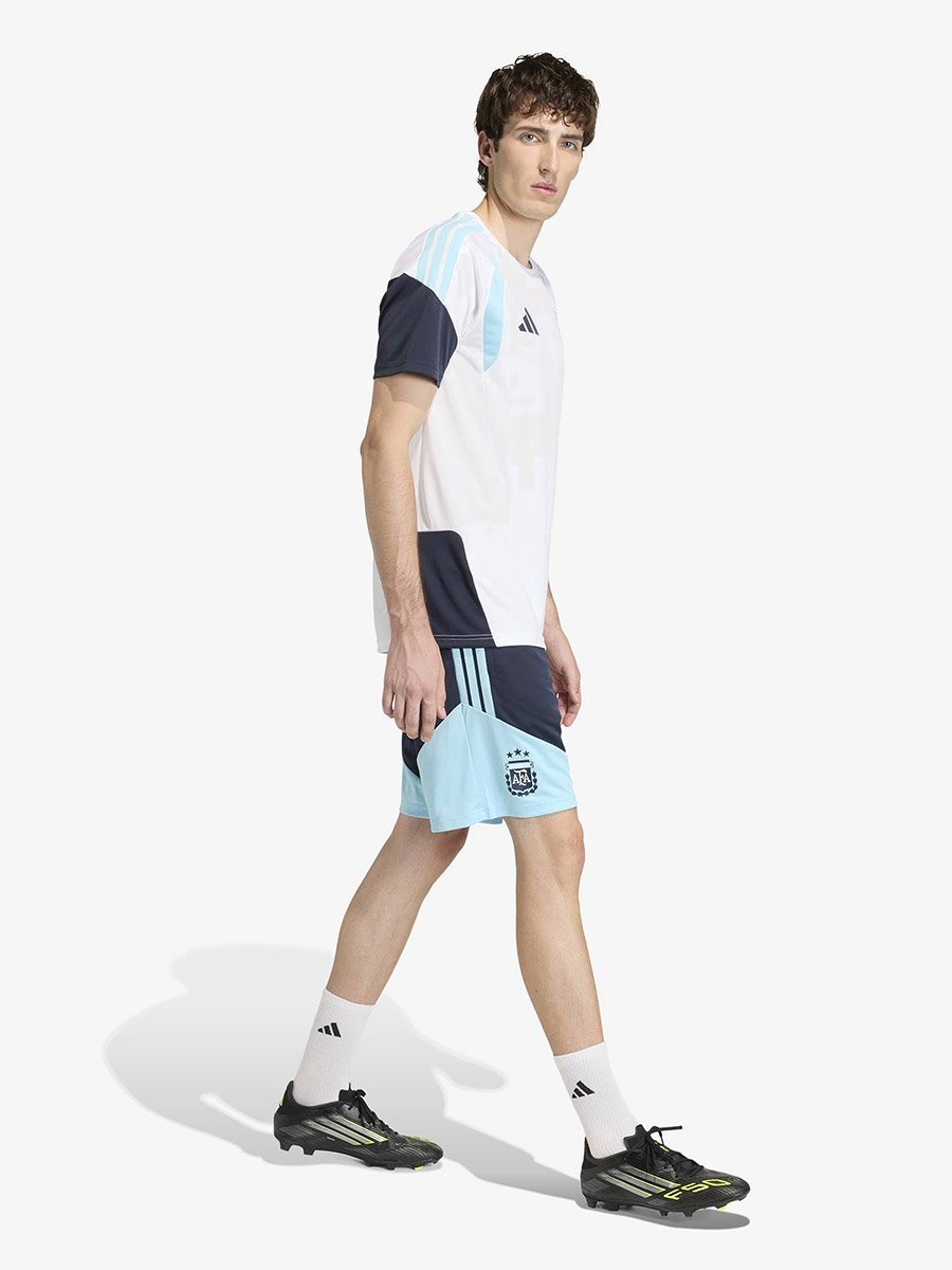 Men White Argentina Team Logo Training T-Shirt