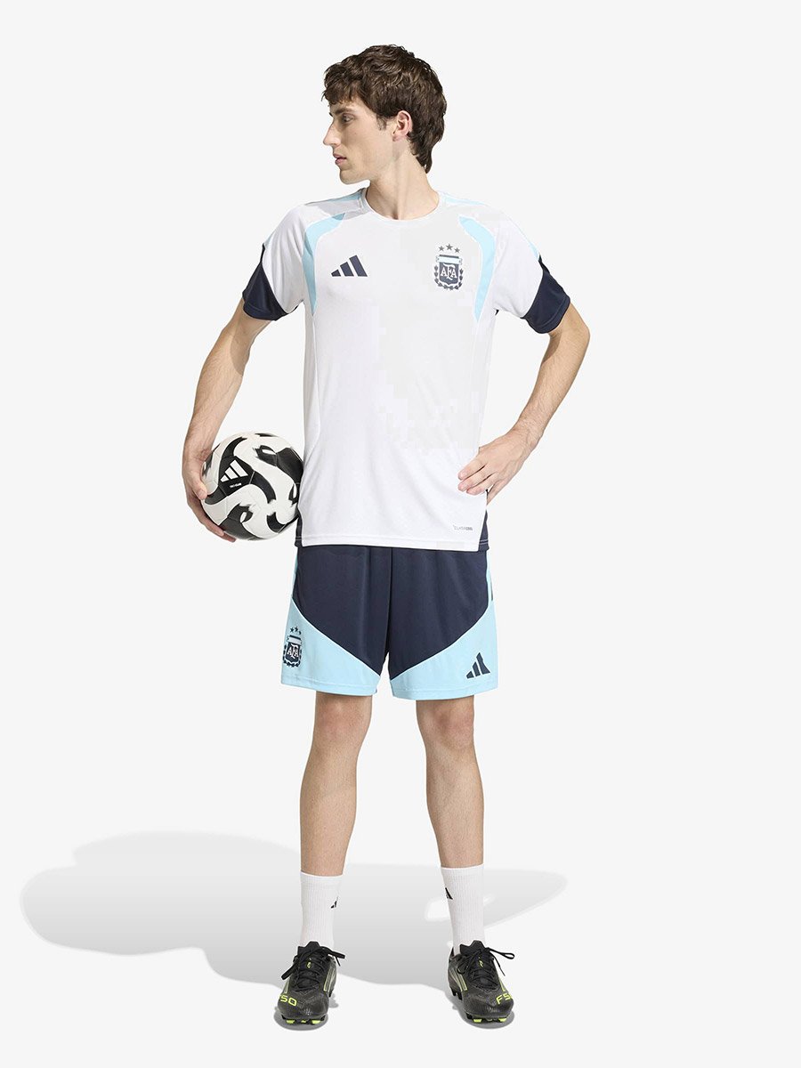 Men White Argentina Team Logo Training T-Shirt