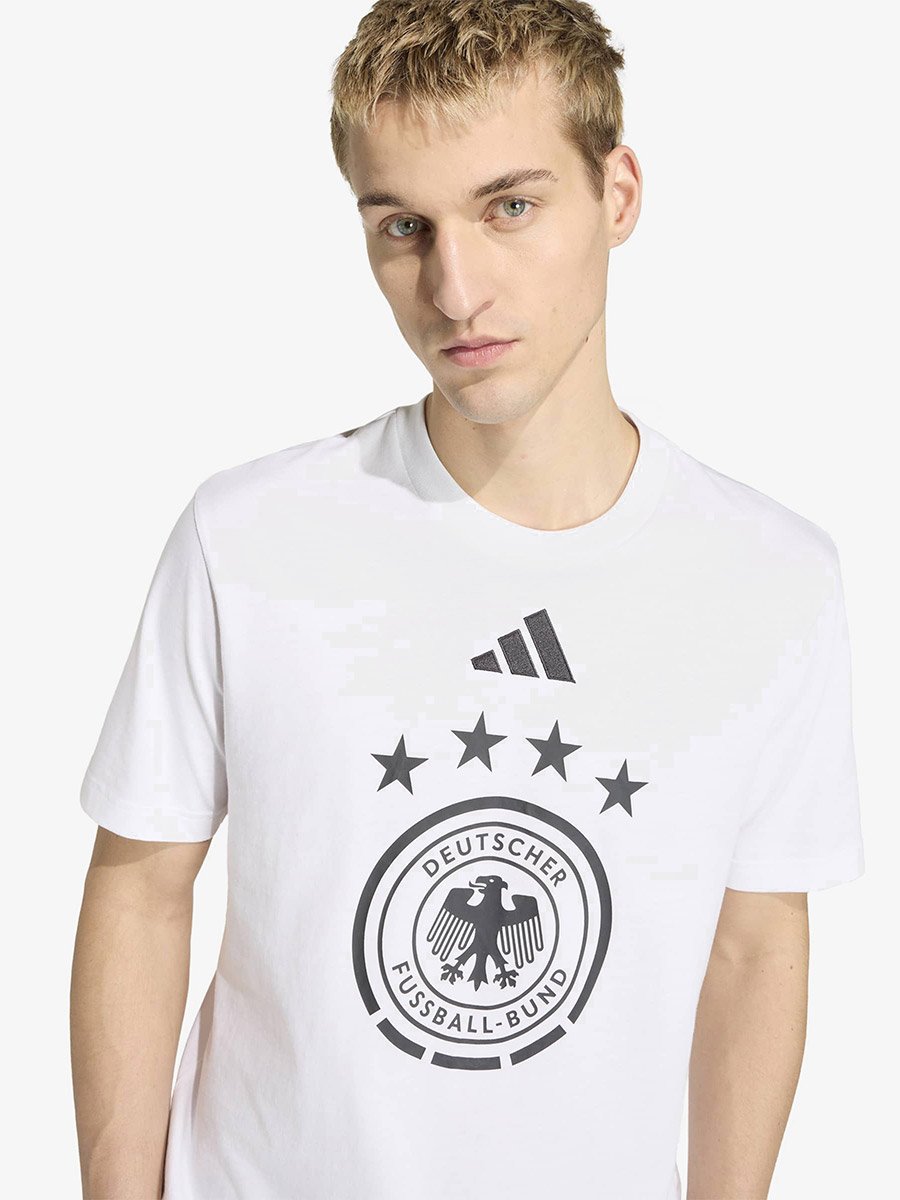 Men White Deutscher Graphic Print T-Shirt