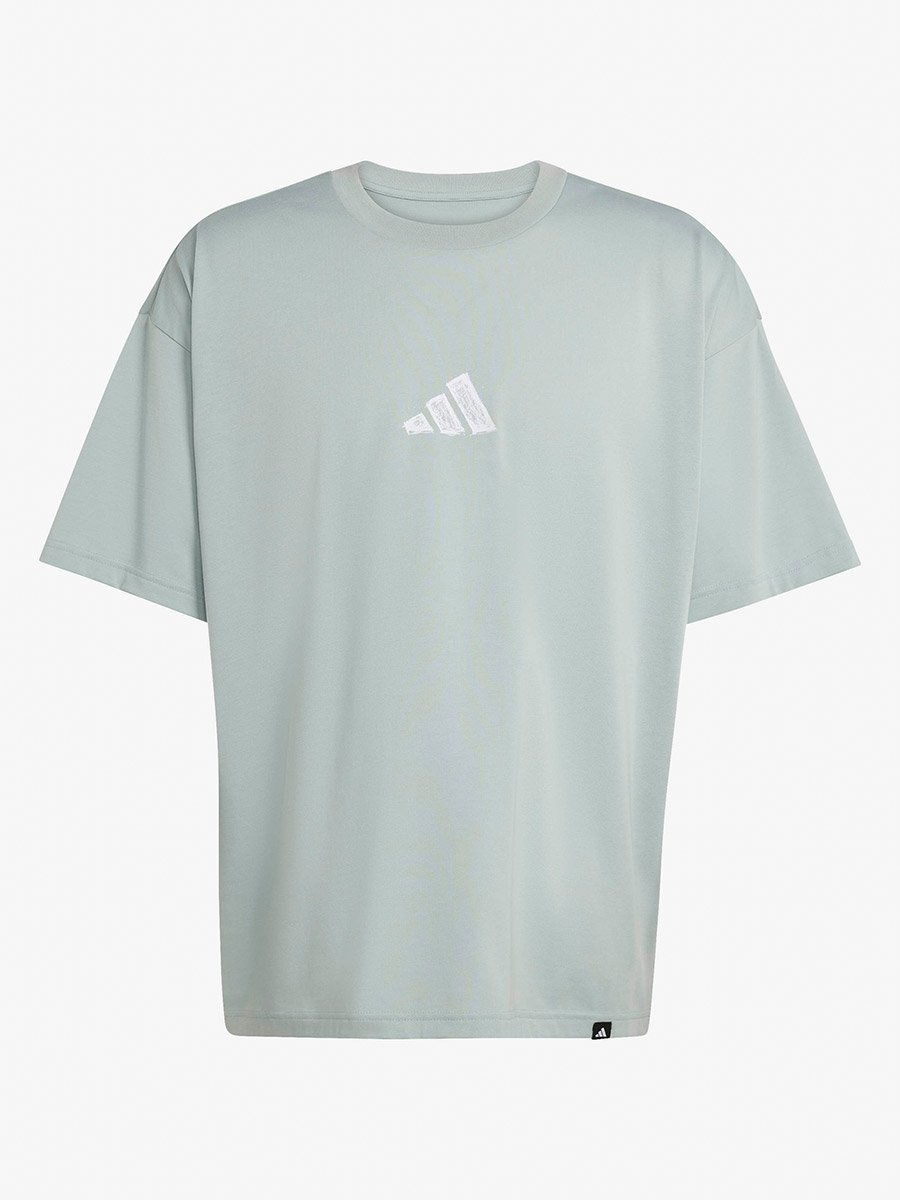 Men Green Adidas Logo Primelift T-Shirt 