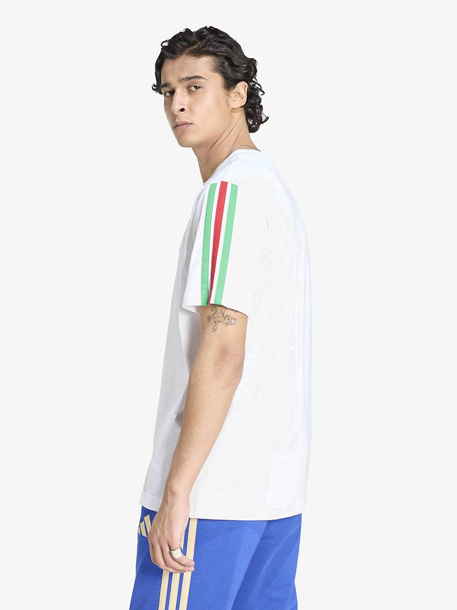 Men White Italia Figc Dna Football T-Shirt 