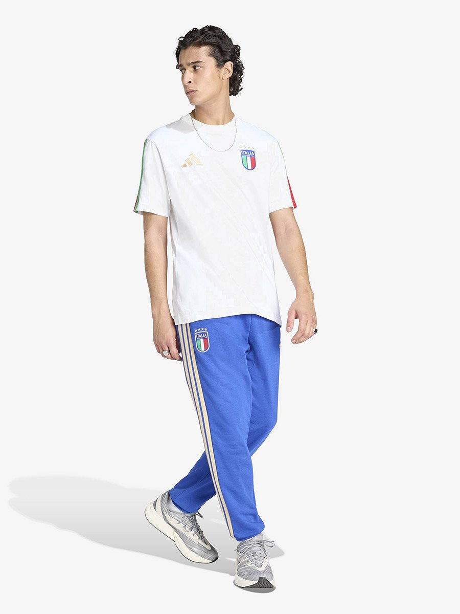 Men White Italia Figc Dna Football T-Shirt 