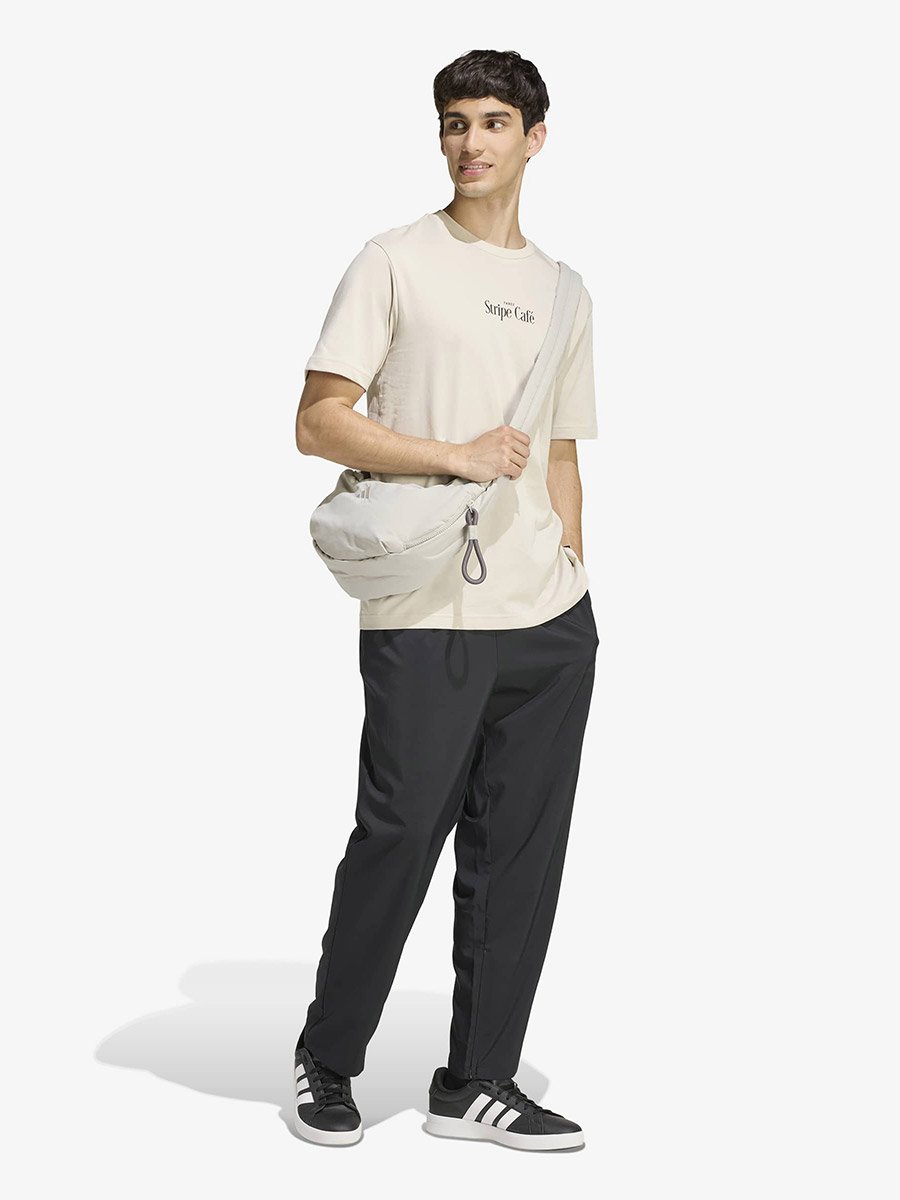 Men Beige Donut Box Graphic Print Cotton T-Shirt