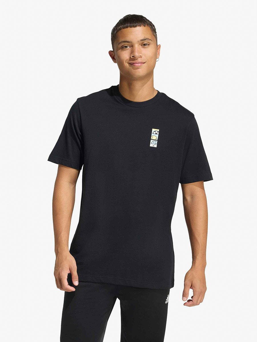 Men Black Graphic Print Cotton T-Shirt