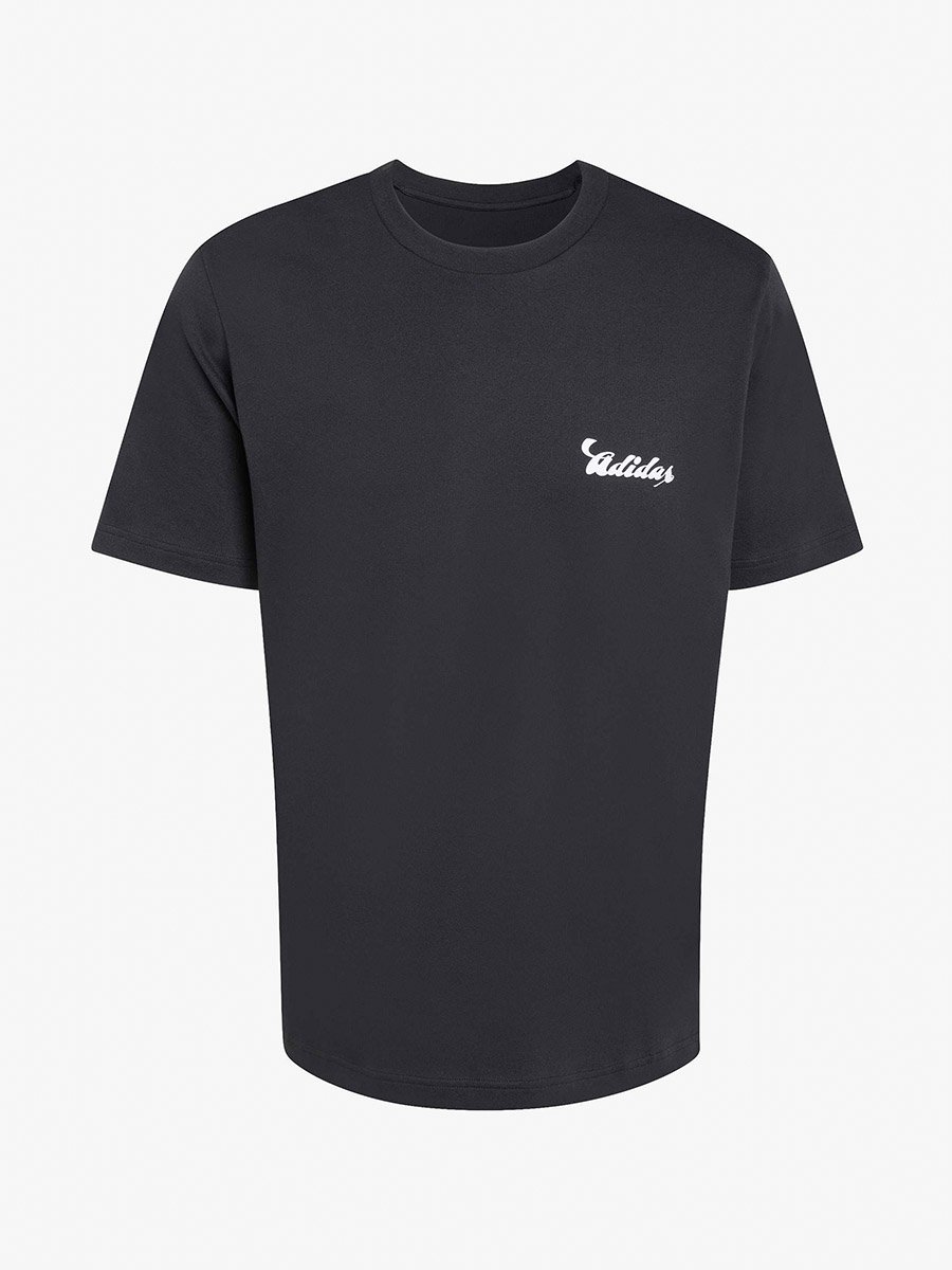 Men Black Logo Print Cotton T-Shirt