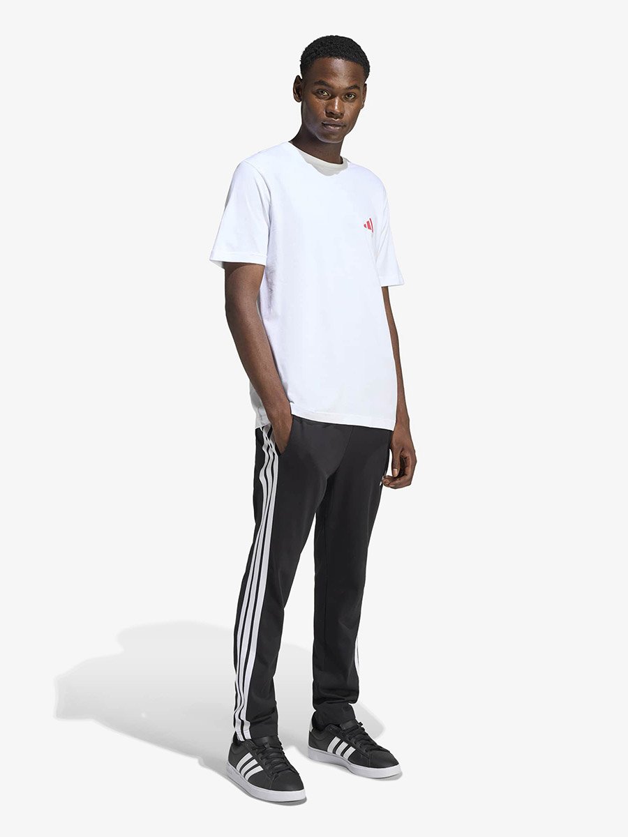 Men White Logo Print Cotton T-Shirt