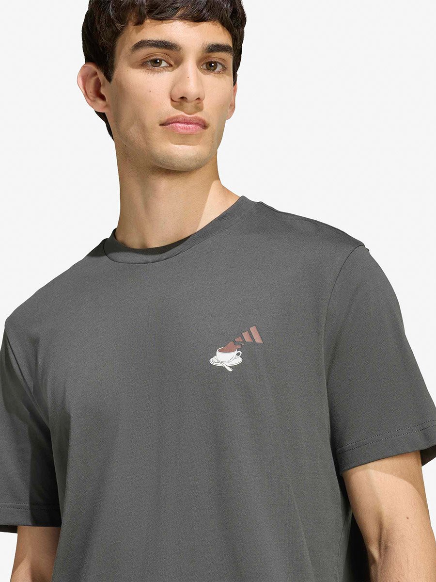 Men Charcoal Cheesecake Graphic Print T-Shirt