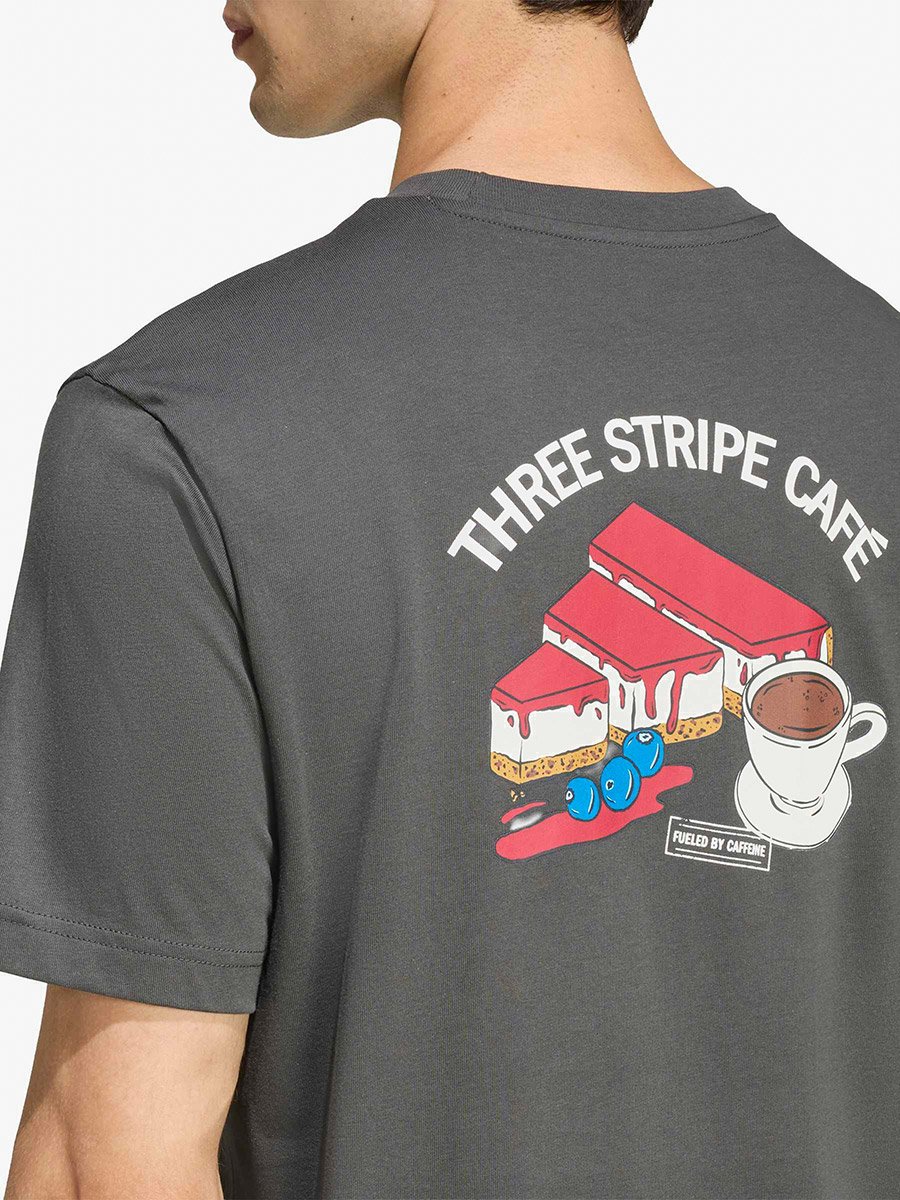 Men Charcoal Cheesecake Graphic Print T-Shirt