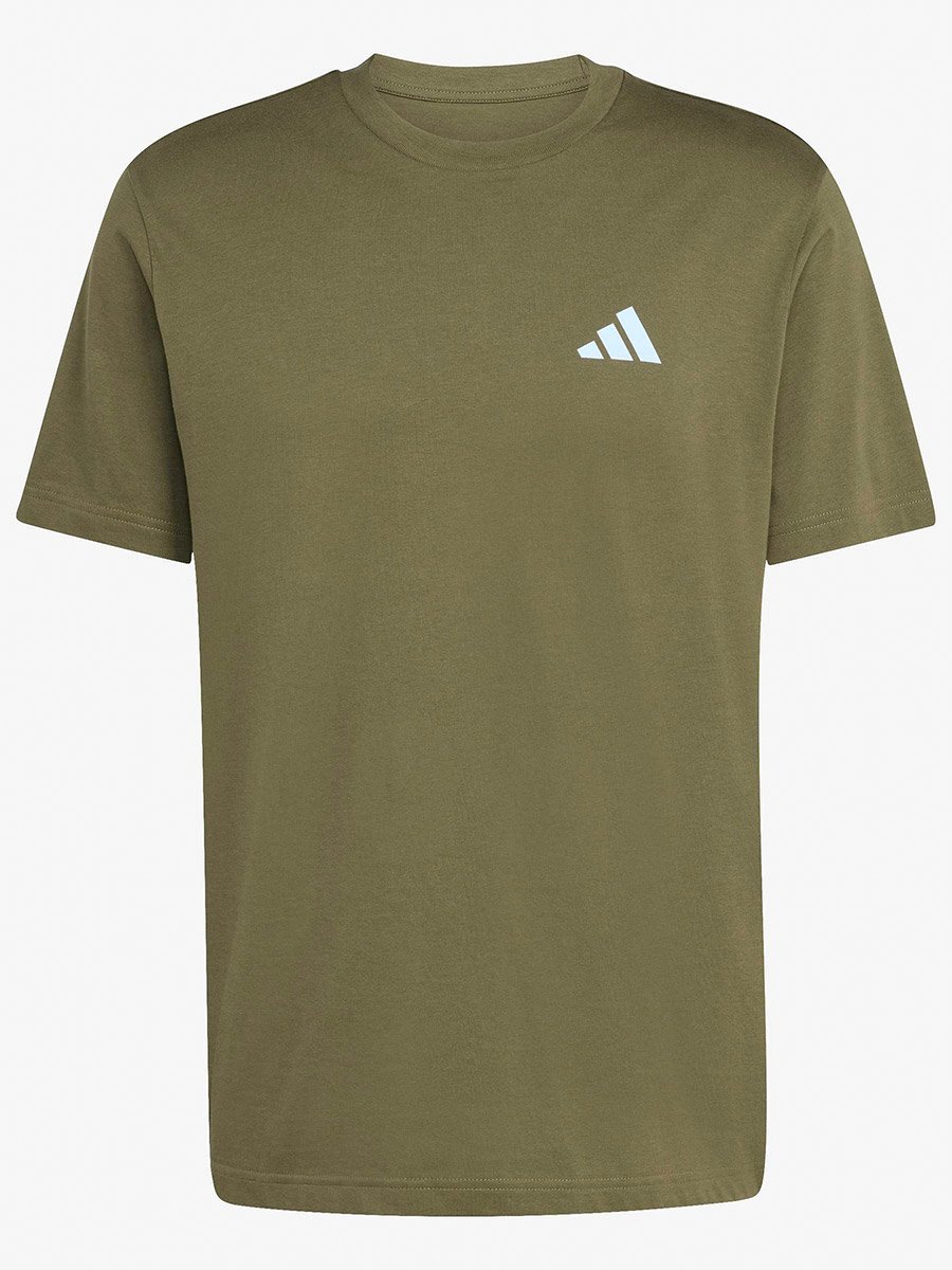 Men Khaki Logo Print T-Shirt