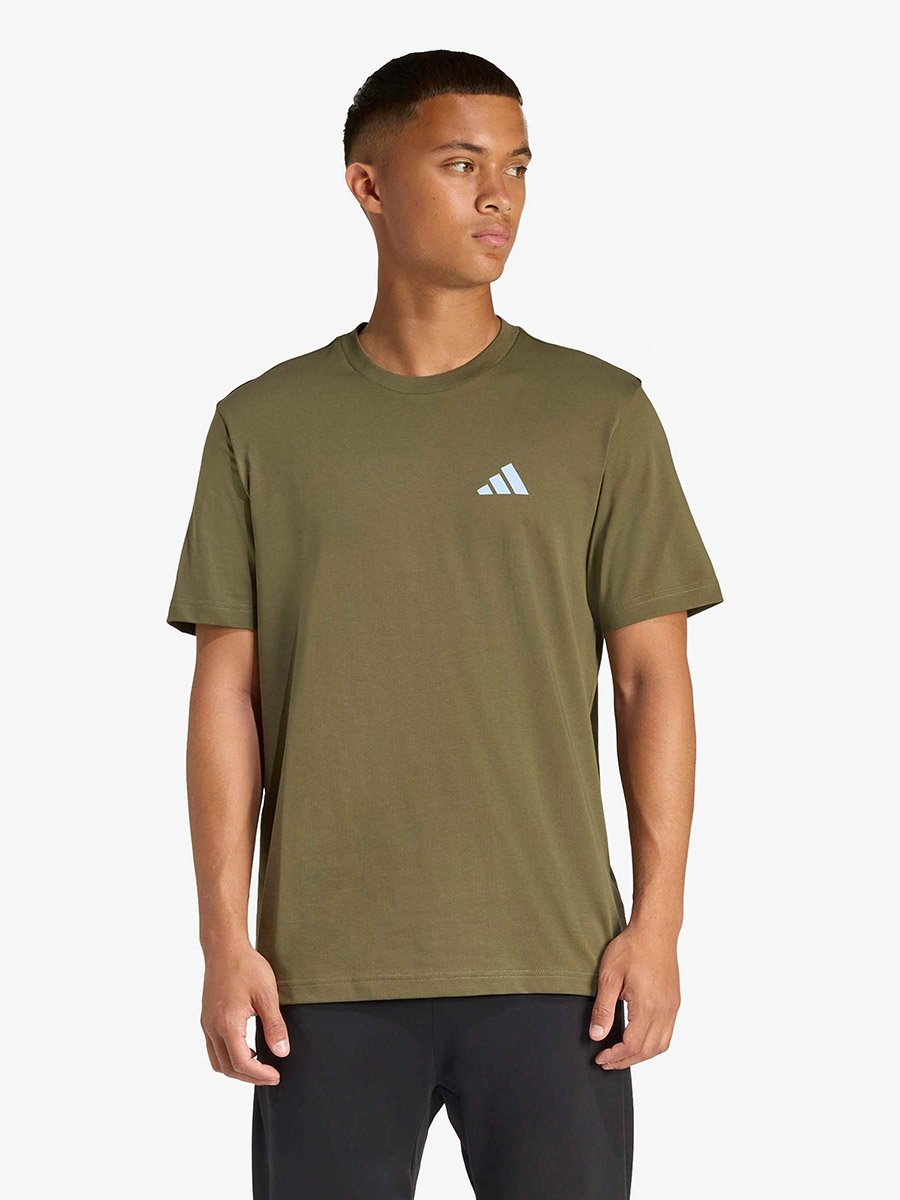Men Khaki Logo Print T-Shirt