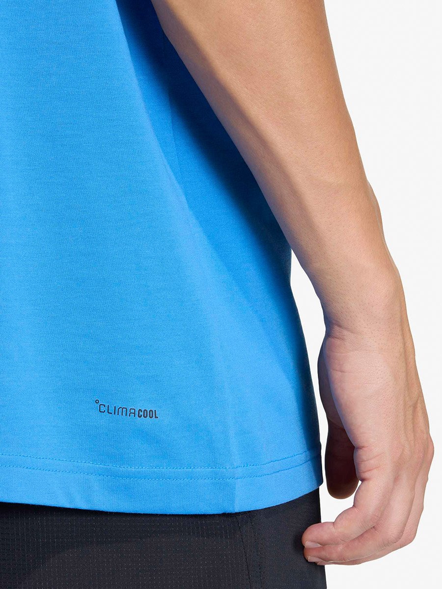 Men Blue Logo Print Training T-Shirt 