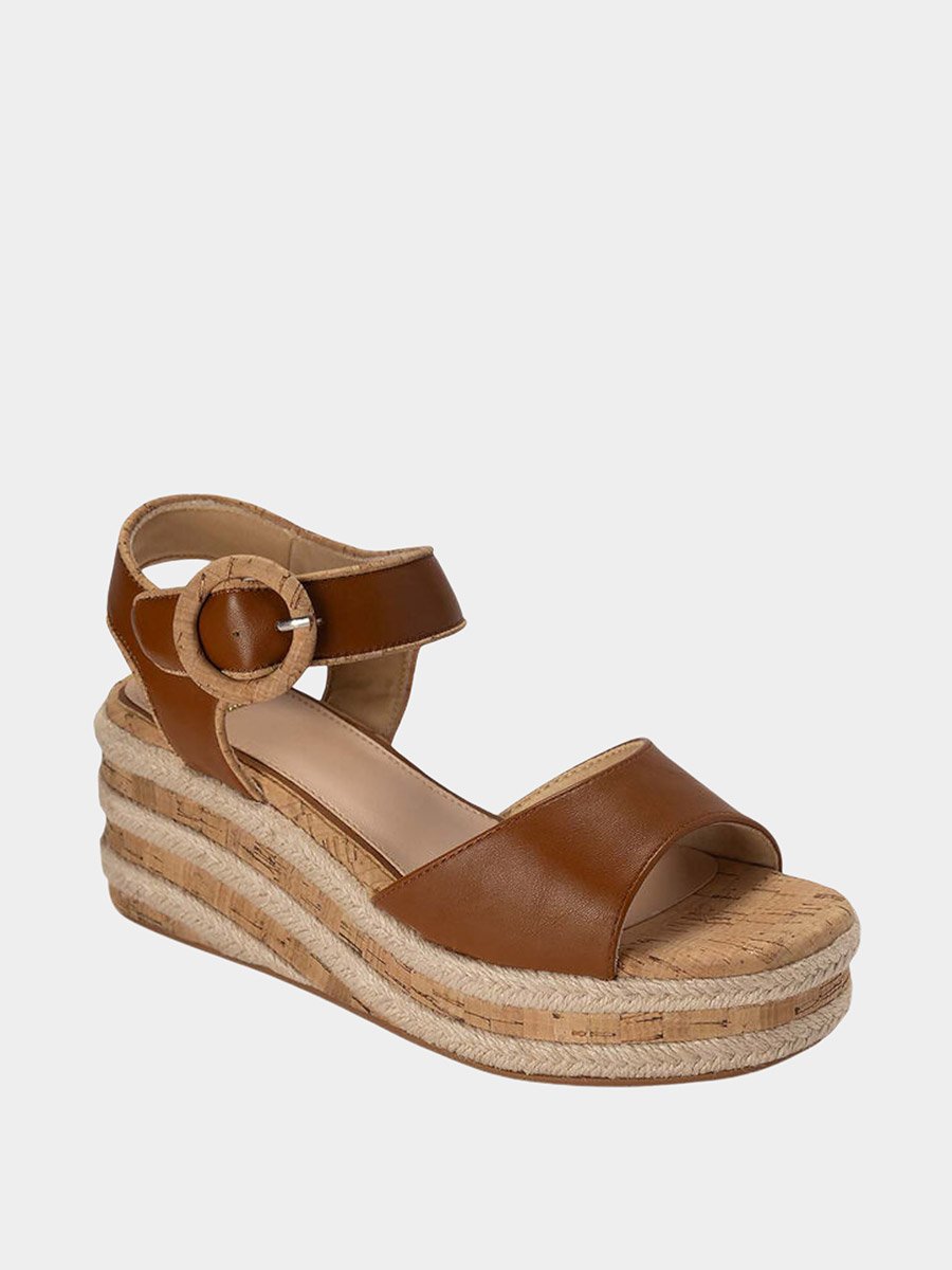 Buckle Detail Espadrille Wedge Sandals