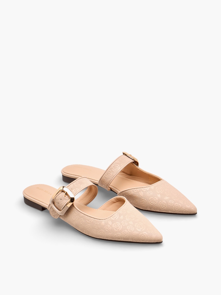 Women Floral Textured Pointed Toe Shoes