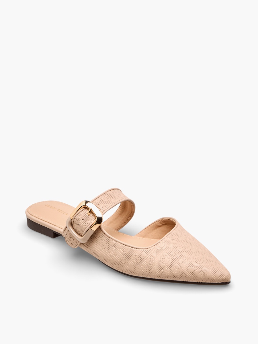 Women Floral Textured Pointed Toe Shoes
