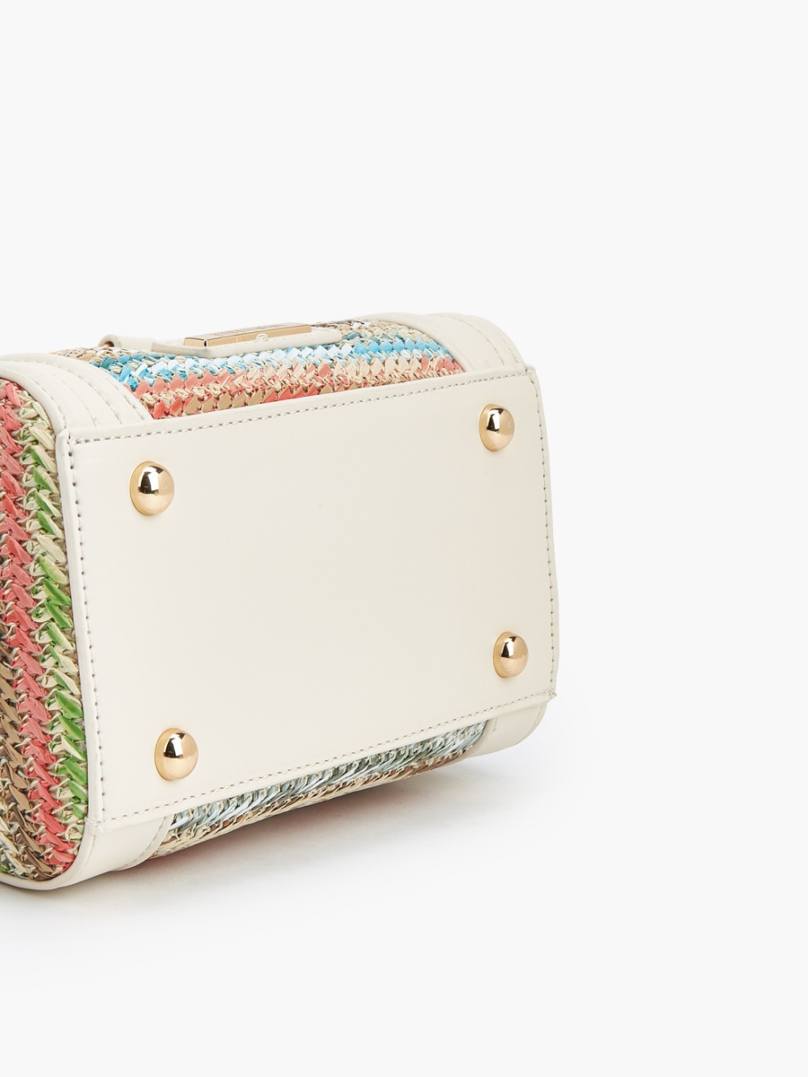 Textured Crossbody Bag with Double Handle