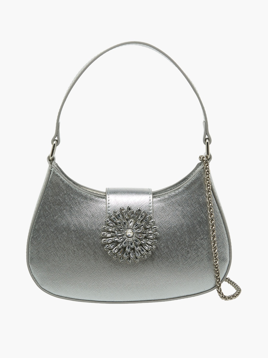 Textured Shoulder Bag with Detachable Strap