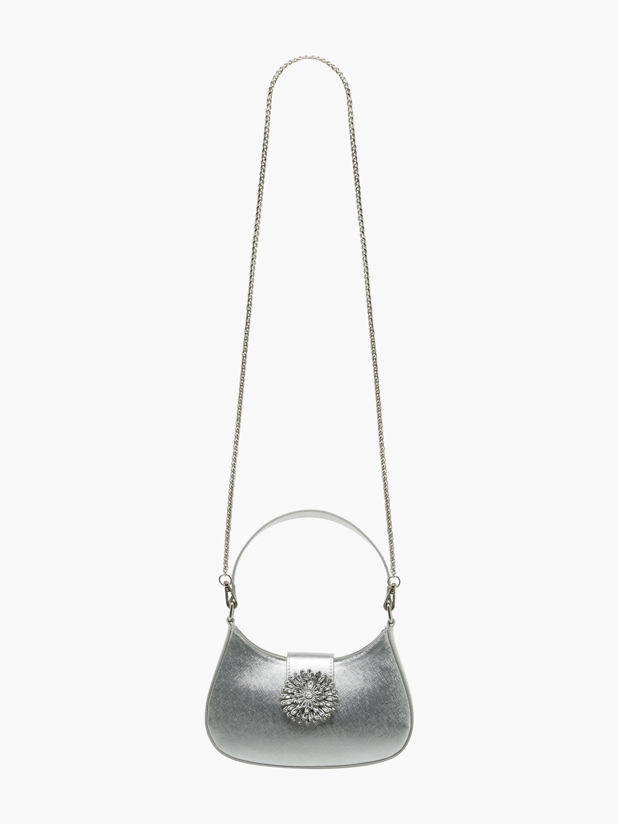 Textured Shoulder Bag with Detachable Strap